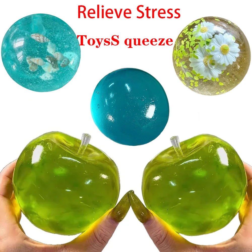 Crystal Green Apple Stress Ball